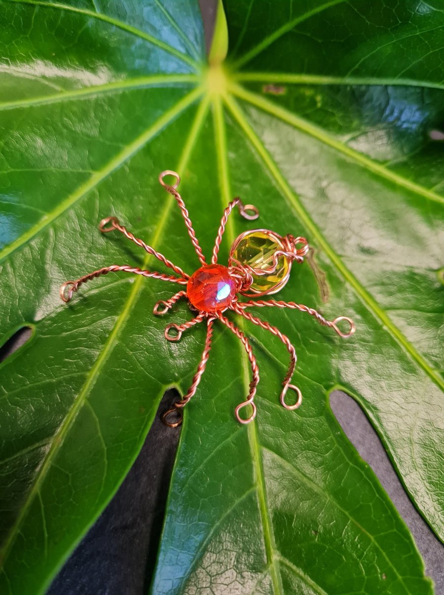 Wire wrapped Spider ornament