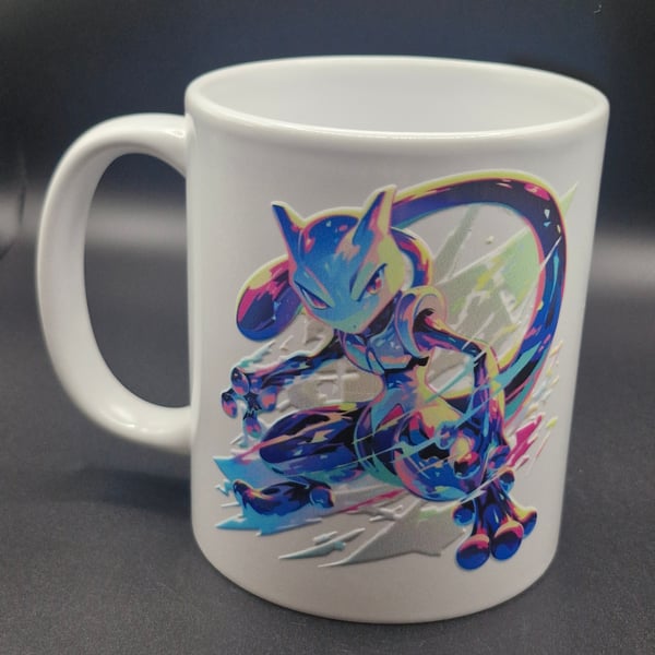 New Mewtwo Mug Pokemon Go Fan Art Anime TV Psychic Type