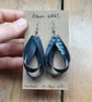 Writing Double Loop Inner Tube Earrings