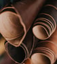 Leather Keyring Bookmark Set Handmade in Cornwall Veg-tanned Italian Leather - Image 4