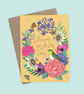 Yellow Floral Mother's Day Card A5 sized, featuring a bird illustration - Image 5