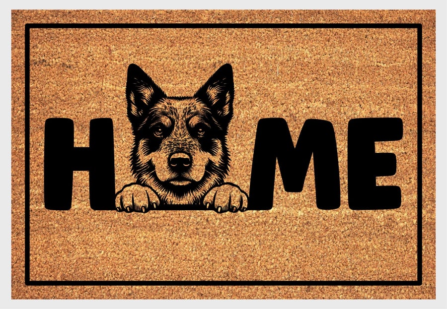 Australian Cattle Dog Home Door Mat No.3 - Cattle Dog Welcome Mat - 3 Sizes