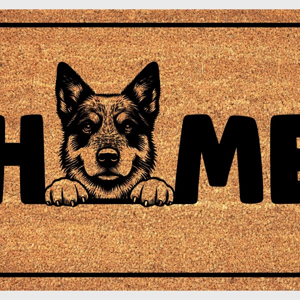 Australian Cattle Dog Home Door Mat No.3 - Cattle Dog Welcome Mat - 3 Sizes