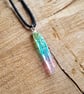 Handmade quartz ombre rainbow point choker necklace - Image 4