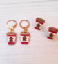 Gingerbread Latte coffee cup earrings - Image 1