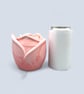 Pink marbled trinket pot with rose lid - handmade jewellery box or keepsake pot - Image 3