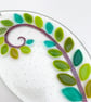 Fused Glass Fern Ellipse Hanging - Handmade Glass Suncatcher - Image 4