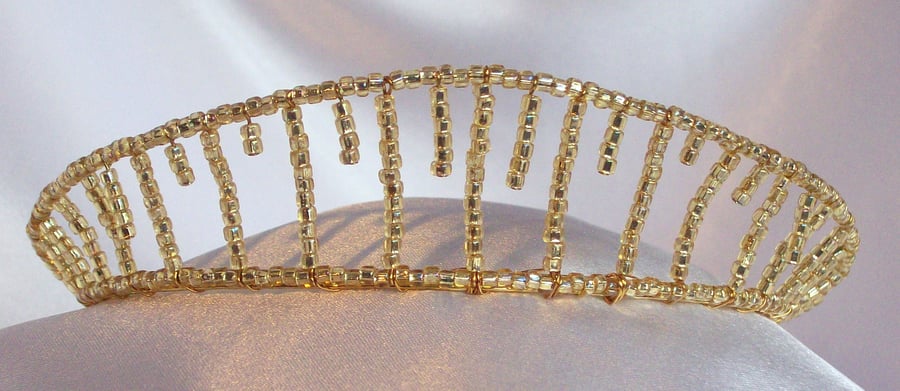 Golden Bead Tiara