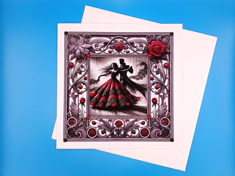 Gothic Card - 8x8inches, 20x20cms