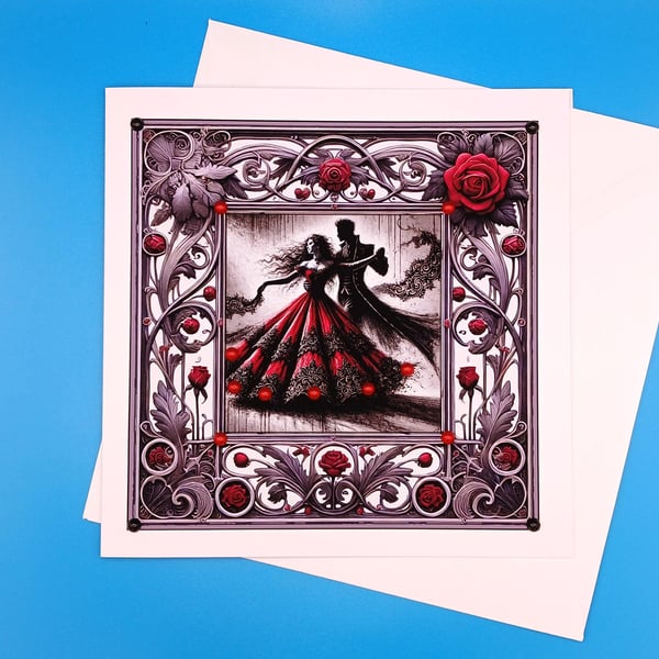 Gothic Card - 8x8inches, 20x20cms