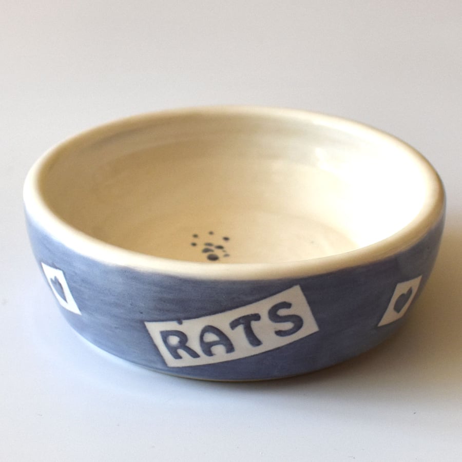 A191 Pet rat bowl RATS (UK postage free)