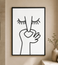 Stinky Line Art Bathroom Wall Print - Funny Nose Pinch Poster (Digital Download) - Image 3