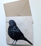 Male Blackbird Embroidery Art Greeting Cards - Image 2