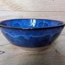 Wavy blue medium bowl