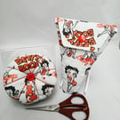 Pin Cushion and Quilted Scissor Case Betty Boop