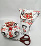 Pin Cushion and Quilted Scissor Case Betty Boop