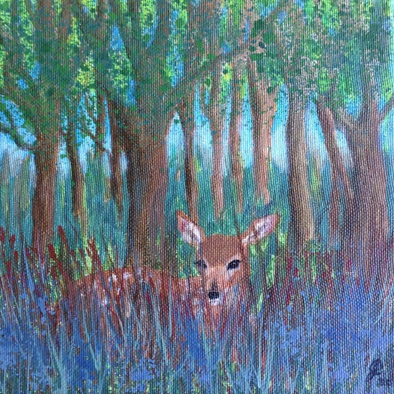 “Spring Fawn" acrylic painting