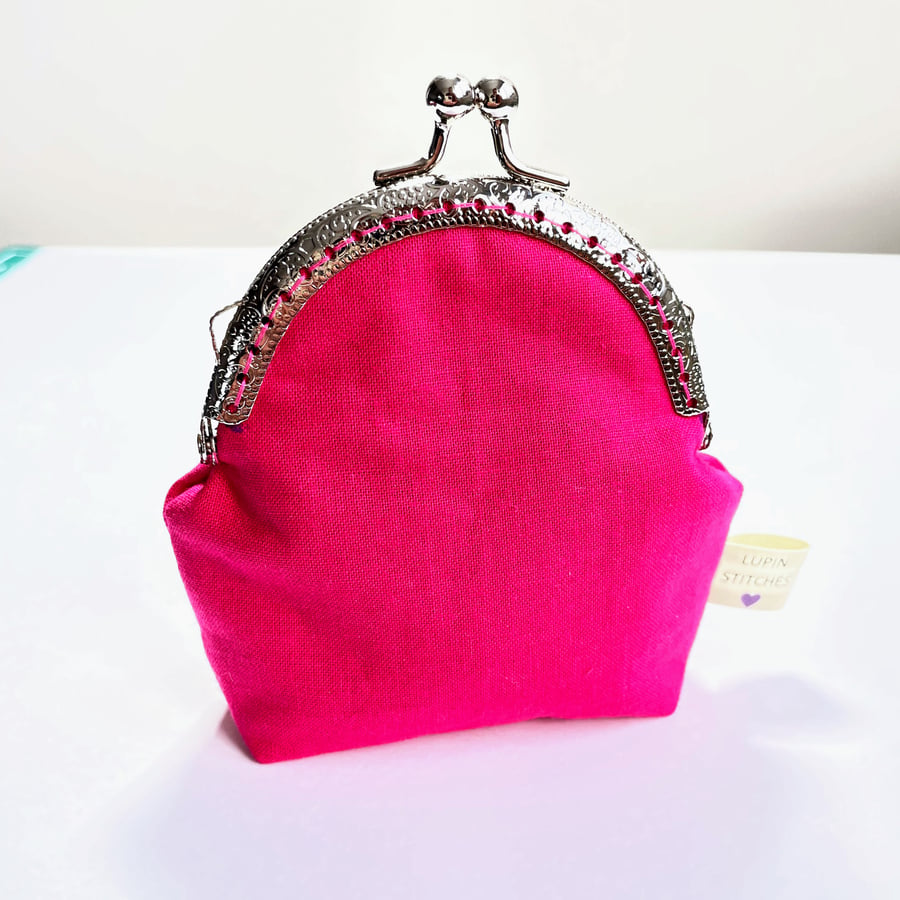 Pink Kiss Lock Clasp Purse