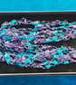 necklace, blue and purple, handmade - Image 3
