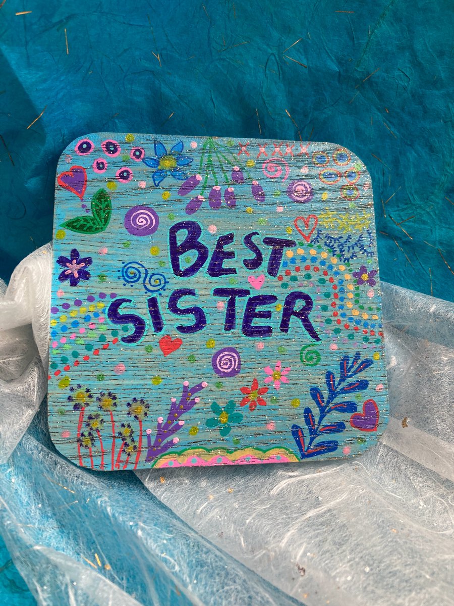  BEST SISTER coaster