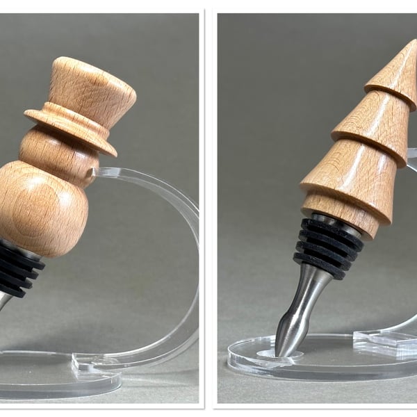 Festive wine bottle stopper