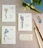Set of 6 Botanical Wildflower Mini Notecards  - Image 4
