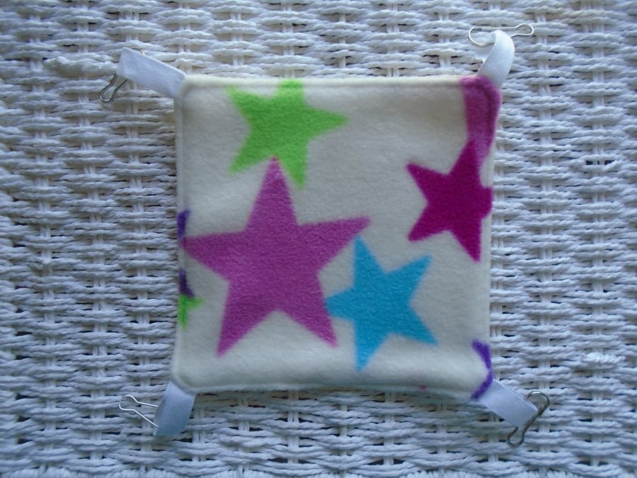 Small Hamster Hammock Size 15 cm x 15 cm Stars Design 