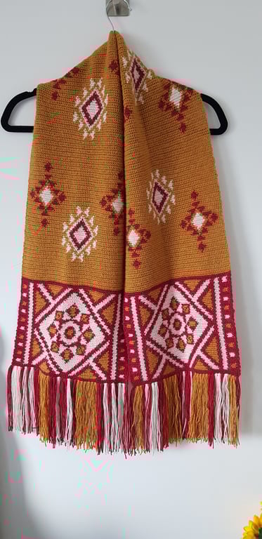 Desert Ruby Scarf crochet pattern