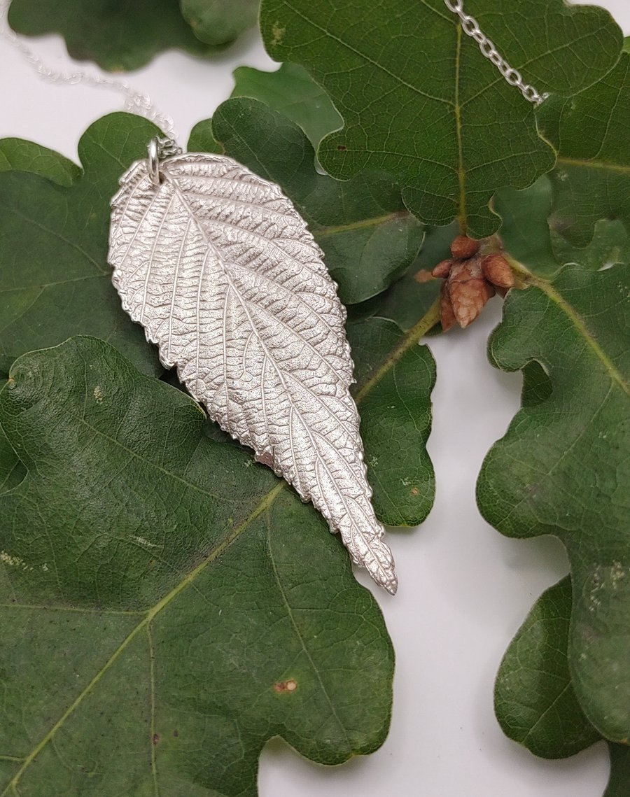 Satinised Silver Rose Leaf