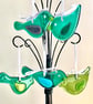 Aqua Green Winged Glass Bird Hanging Decoration - Image 3