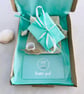Howlite gemstone earrings with sterling silver ear wires and leaf charms - Image 3