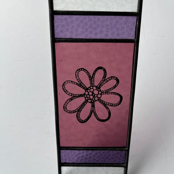 Perfectly Imperfect Stained Glass Daisy panel 