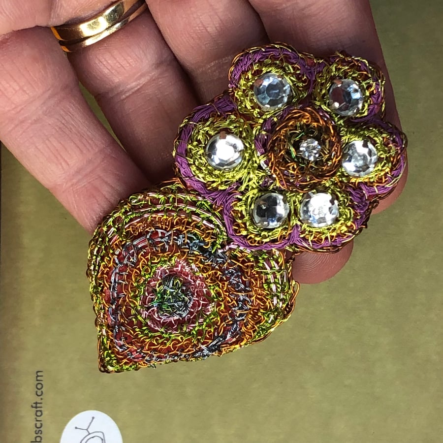 Image of Sparkle heart brooch - sustainable jewellery