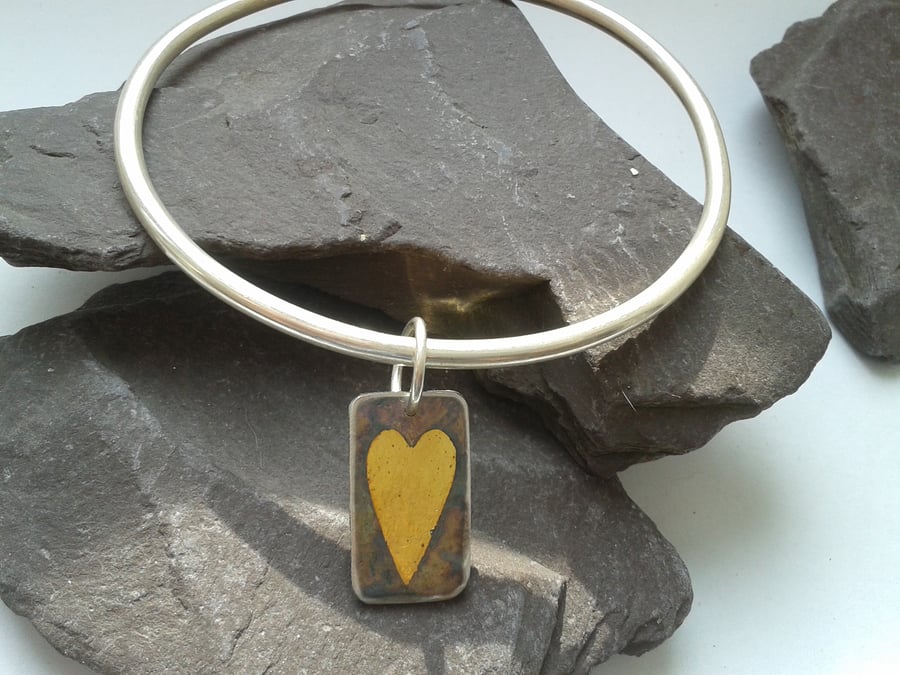 "With all my heart" bangle