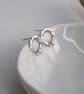 Earrings - Little Silver hoop ring stud earrings - Image 5