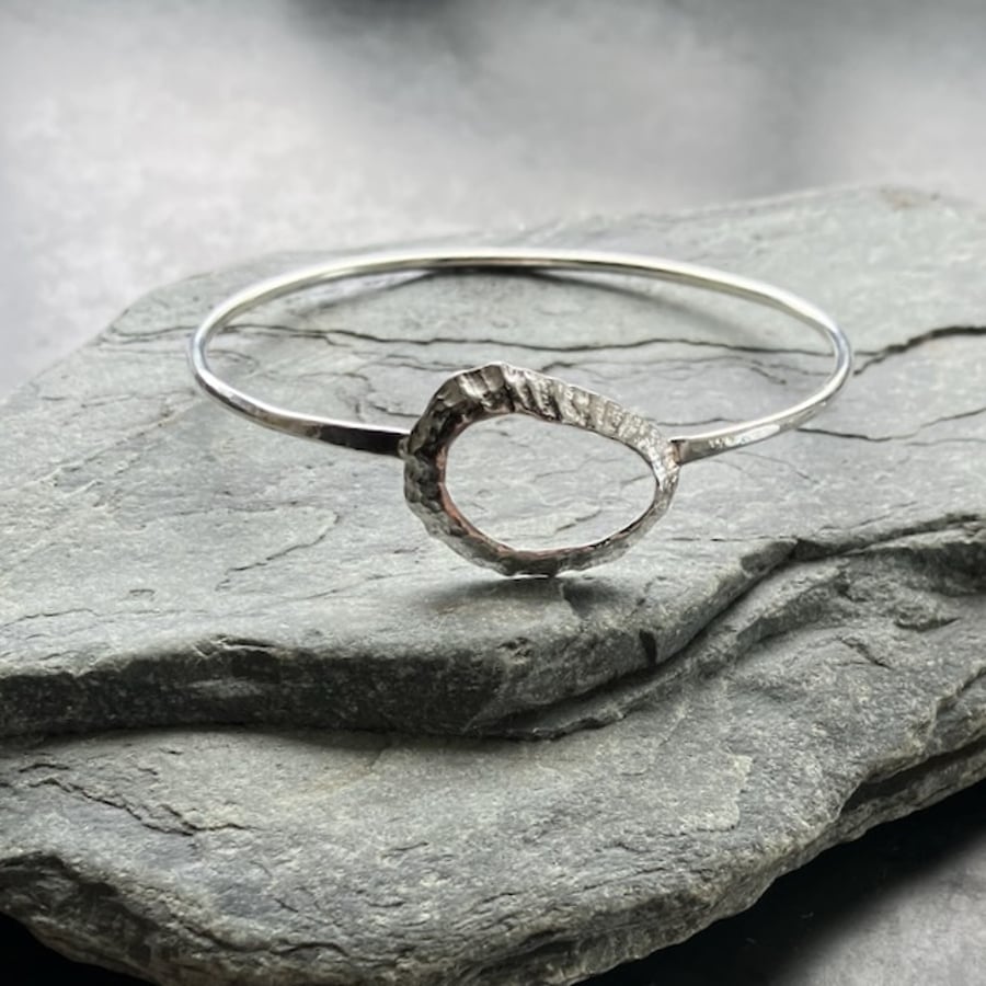 Sterling Silver Shell Bangle