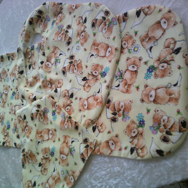 Baby Burp Cloth with Bib and Dribble Bib