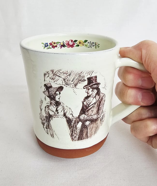 Handmade Jane Austen 'Emma' mug, Jane Austen quotation