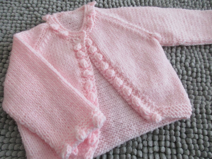 16" Baby Bobble Edged Cardigan