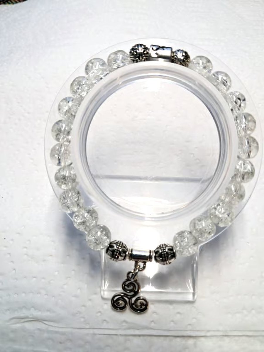 Stretch Crackle Bead Sagittarius  Bracelet 