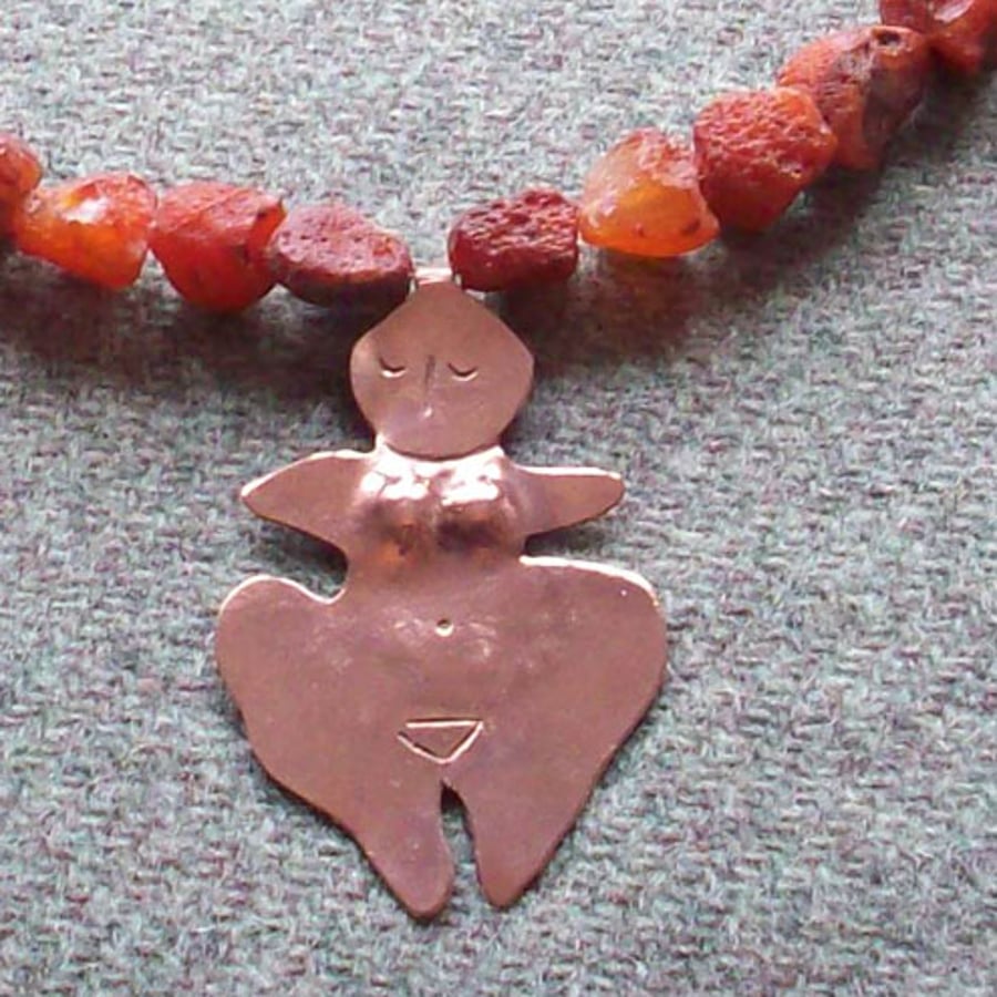 Curvy Goddess Carnelian Beads