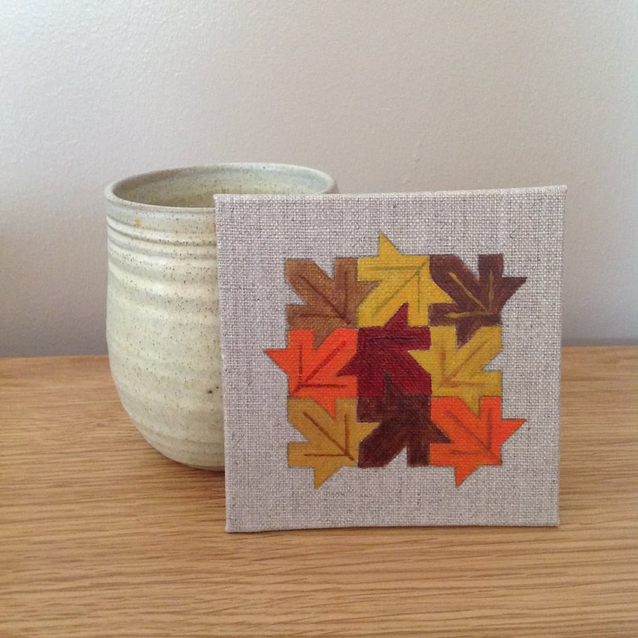 Tessellating Leaves coaster