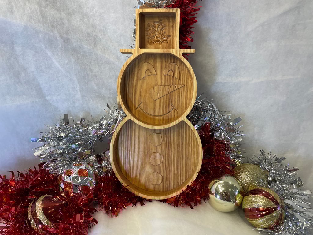 Snowman serving tray