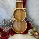 Snowman serving tray