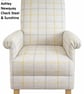Laura Ashley Newquay Check Fabric Adult Chair Armchair Accent Gingham Cream - Image 2