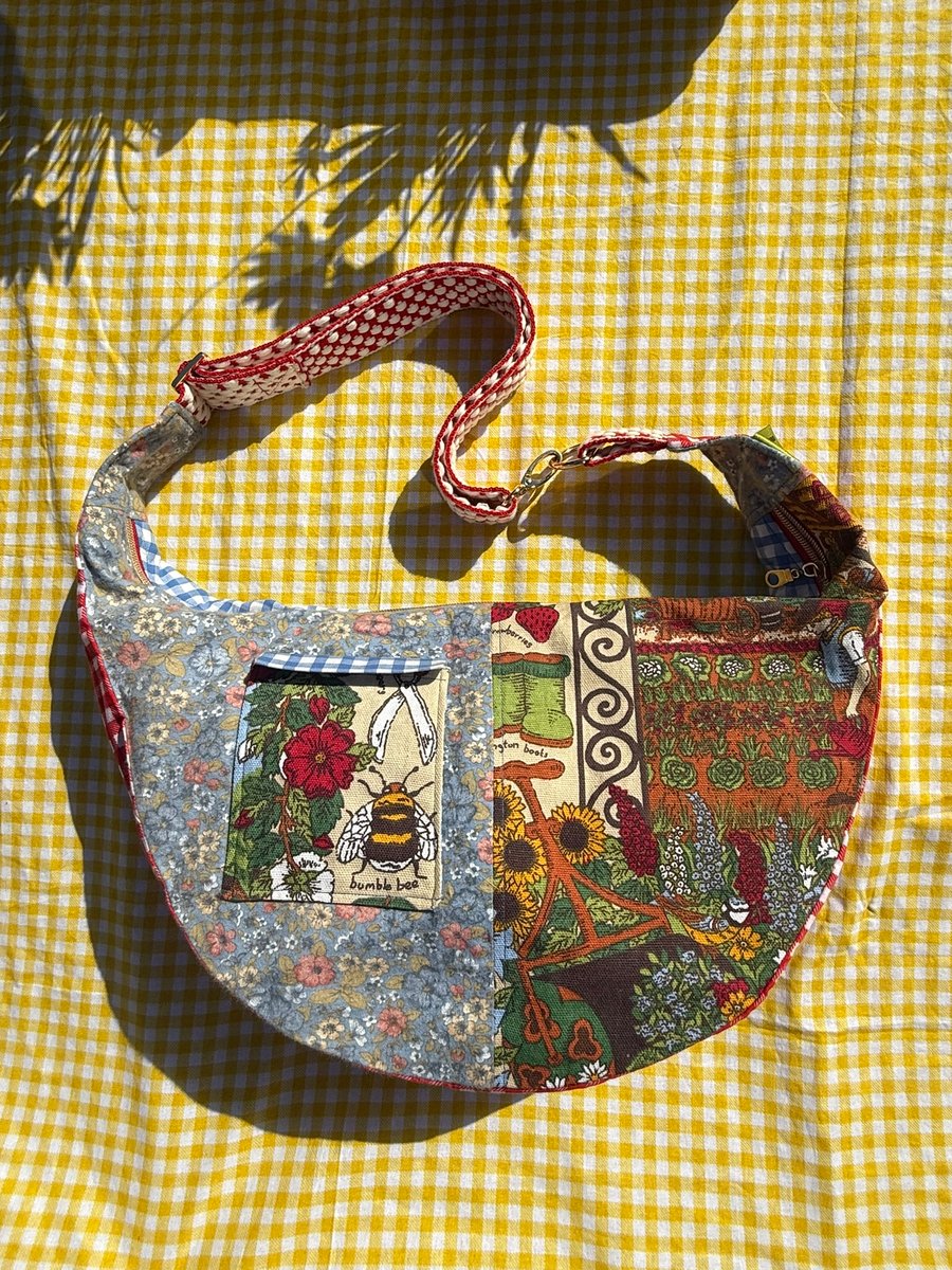 One of a Kind Handmade Crossbody Bag - Diggin' the Good Vibes!