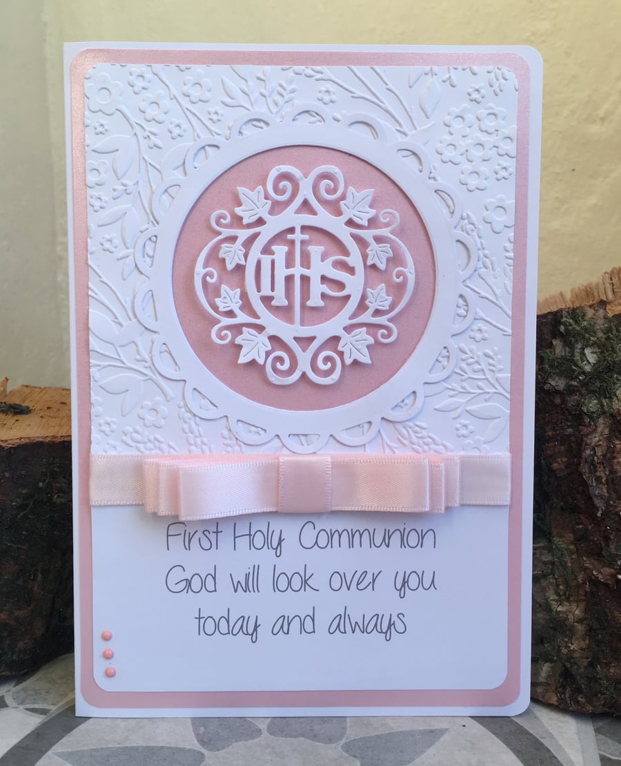 First Holy Communion personalised card made to order