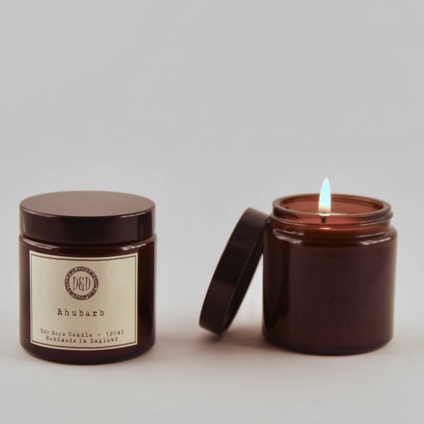 Eco soya scented candle - Rhubarb 120 ml