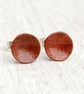 Copper disk circle studs - Image 3