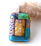 Luxury Fused Dichroic Glass Pendant P014 Silver plated chain - Image 5